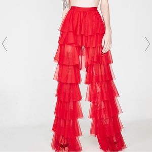 COPY - Red Tulle/Ruffle Pants